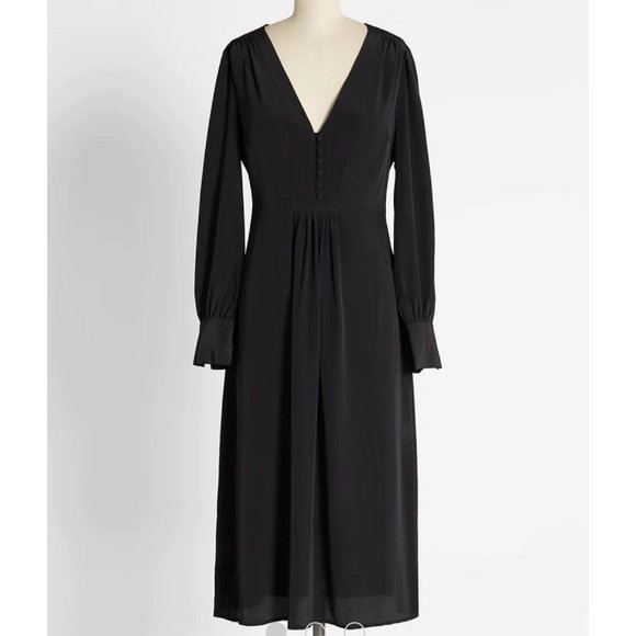 Modcloth Dresses & Skirts - NWT ModCloth A Foray Into Folk Songs Midi Dress in Black 2